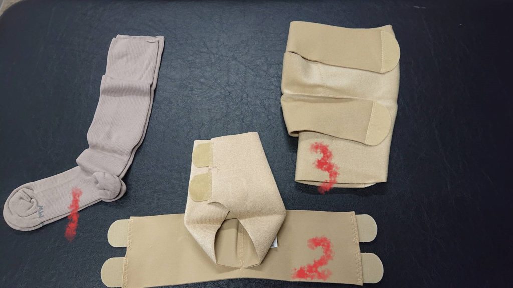 【ラップ式弾性ストッキング】 1 【ラップ式弾性ストッキング】